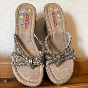BONGO Women's Braided Tan Sandals